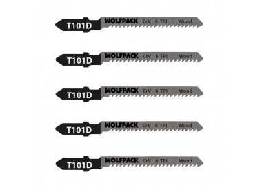 Hojas Sierra Calar Para Contrachapado Corte Grueso 5 Piezas. Hoja Cromo Vanadio 58. Vastago T Universal