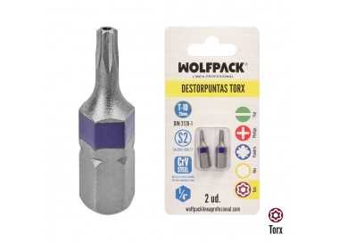 Puntas Destornillador Torx 10 Inviolable (2 Piezas). Acero S2 al Cromo Vanadio. Puntas Hexagonales, Destorpuntas,