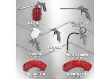 Pistola Petrolear Neumatica Con Deposito Inferior y Adaptador Rapido, Pistola Limpieza Motores, Pistola Petrolear Neumatica