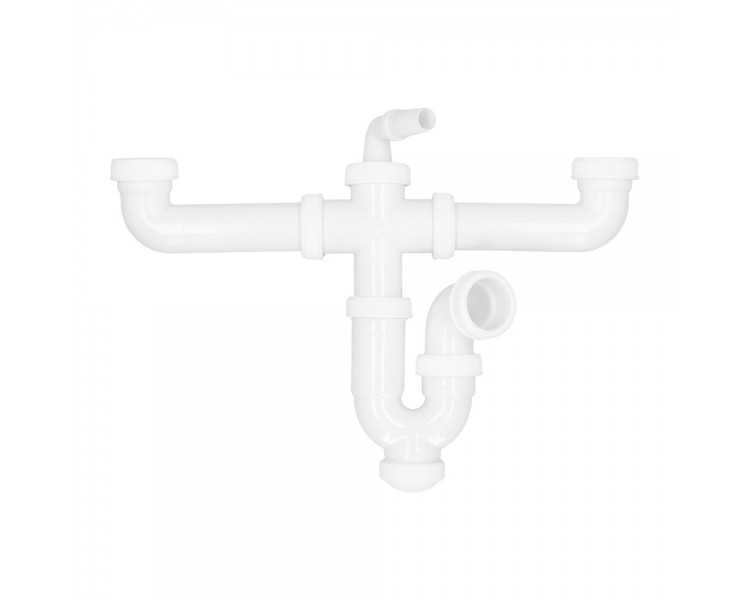 Sifon Doble Con Doble Evacuacion 1 1/2" Ø 40mm