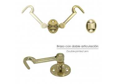 Aldabilla Multiusos Reforzada Con Tornillos 100 Mm Latón Pulido