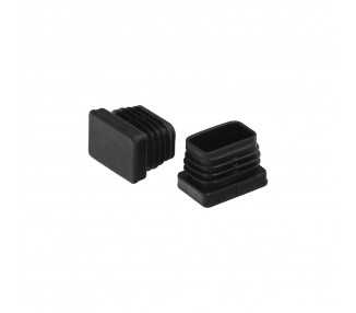 Contera Plástico Rectangular Interior. Color Negro 30x20 mm Bolsa 200 Unidades.