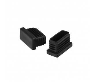 Contera Plástico Rectangular Interior. Color Negro 40x20 mm Bolsa 200 Unidades.