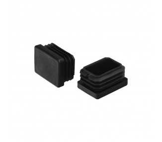 Contera Plástico Rectangular Interior. Color Negro 40x30 mm Bolsa 200 Unidades.