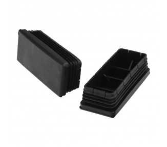 Contera Plástico Rectangular Interior. Color Negro 100x40 mm Bolsa 25 Unidades.
