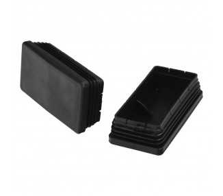 Contera Plástico Rectangular Interior. Color Negro 100x50 mm Bolsa 25 Unidades.