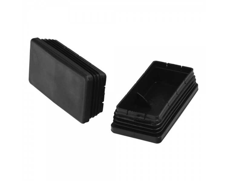 Contera Plástico Rectangular Interior. Color Negro 100x50 mm Bolsa 25 Unidades.