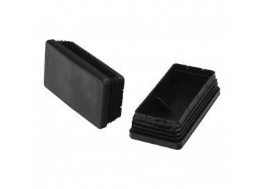 Contera Plástico Rectangular Interior. Color Negro 100x50 mm Bolsa 25 Unidades.