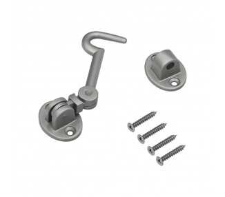 Aldabilla Multiusos Reforzada Con Tornillos 100 Mm Latón Niquelado Mate