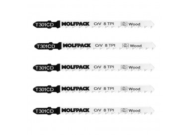 Hojas Larga Sierra Calar Para Madera Corte Medio 5 Piezas. Hoja Cromo Vanadio 58. Vastago T Universal