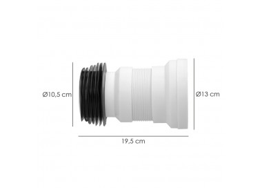 Manguito Inodoro Extensible T-118M Mini 350 mm.