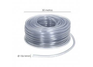 Tubo Transparente De Nivel 10x14 mm. Rollo 50 metros.