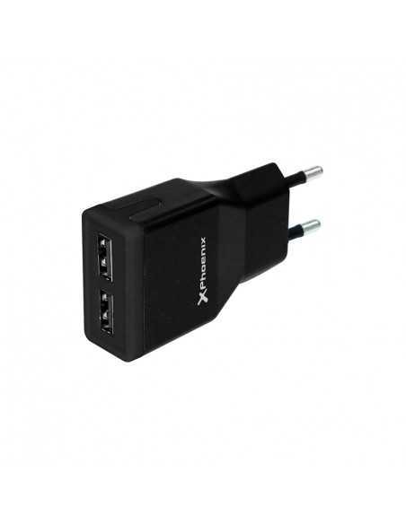Cargador usb 5v 2 salidas 2a con cable micro usb