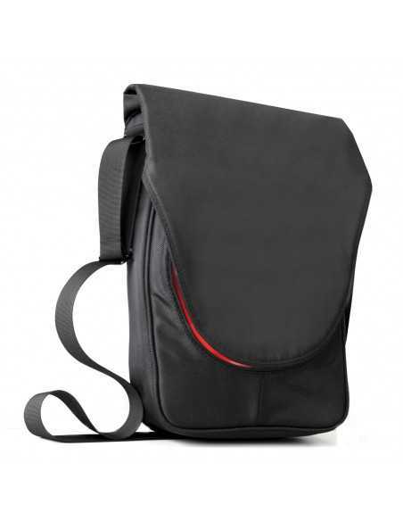 Bandolera o mochila poliester hasta 14 pulgadas negra