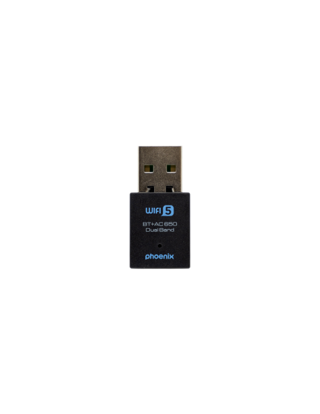 Nano adaptador phoenix receptor de red wifi bluetooth 2 en 1 650mbps dual band