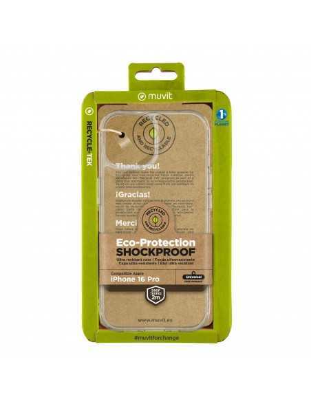 Funda muvit shockproof 2m para apple iphone 16 pro transparente