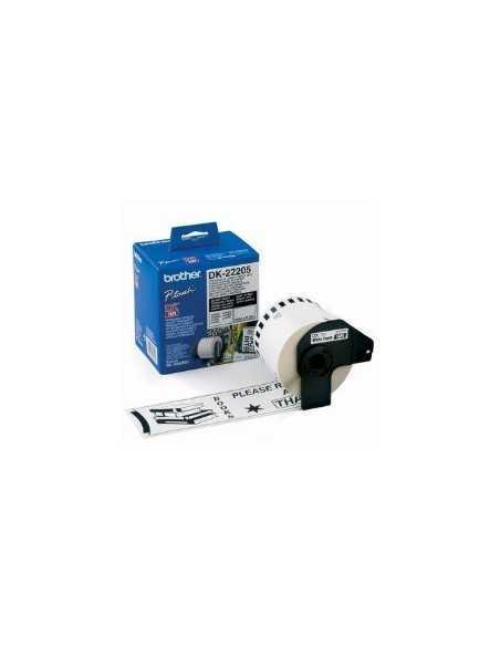 Etiquetas cinta continua brother blanca dk22205 63mm ql - 500a ql - 500bw ql - 560 ql - 570 ql - 580n ql - 1050