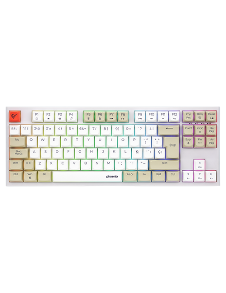 Teclado gaming royal pbt mecanico blanco