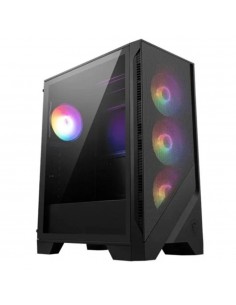 Caja ordenador gaming msi mag forge 121a airflow atx argb cristal templado negro