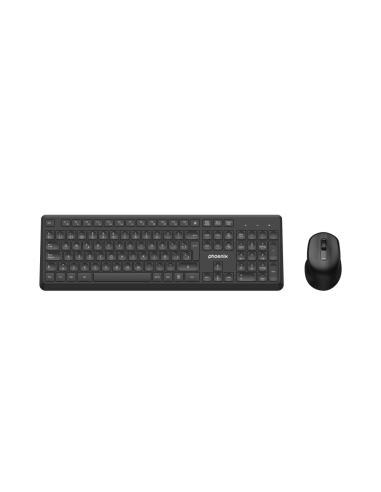 Phoenix combo teclado multimedia + ratón inalámbrico con receptor usb 1600dpi
