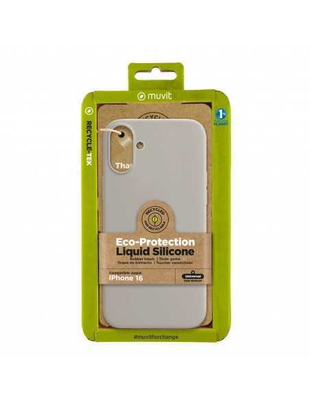 Funda muvit recycletek liquid silicone para apple iphone 16 nude