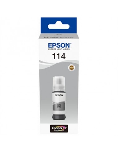 Botella tinta epson ecotank 114 gris 70ml
