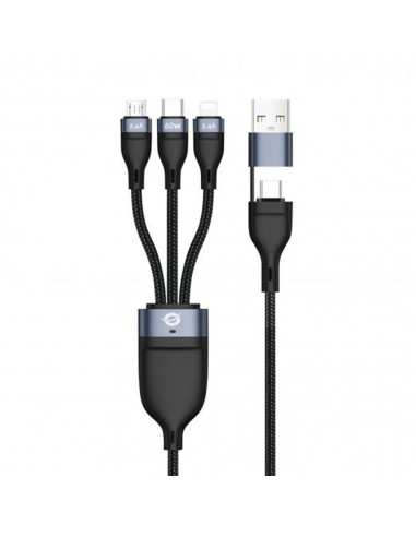 Cable usb 3in1 conceptronic 1.5m pd 3.0 100w 20v 5a 480mbps e - mark