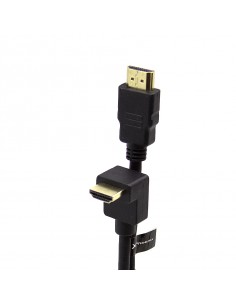 Cable hdmi a - a 90 grados awg 24 clase 2.0 de 1.8 m