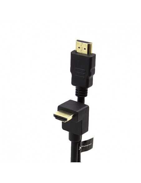 Cable hdmi a - a 90 grados awg 24 clase 2.0 de 1.8 m