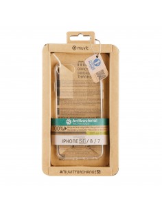 Funda muvit recycletek antibacteriana para apple iphone se - 8 - 7 transparente