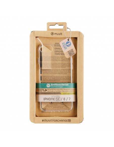 Funda muvit recycletek antibacteriana para apple iphone se - 8 - 7 transparente