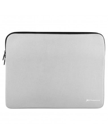 Funda de neopreno phoenix para tablet o portátil 14 pulgadas interior terciopelo gris