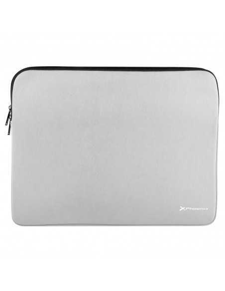 Funda de neopreno phoenix para tablet o portátil 14 pulgadas interior terciopelo gris