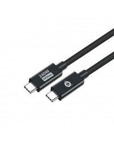 Cable usb - c conceptronic macho - macho 2m usb 4.0 gen 3 240w 48v 5a 40gbps e - mark