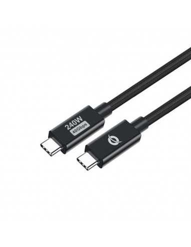 Cable usb - c conceptronic macho - macho 2m usb 4.0 gen 3 240w 48v 5a 40gbps e - mark