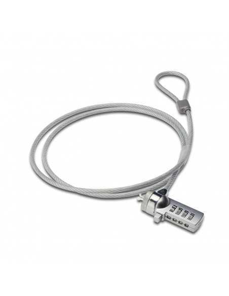 Cable de seguridad ewent para portatil - kesington combinacion de numeros 4 digitos - 1.5m