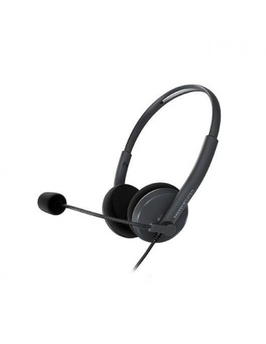 Auriculares micro energy sistem office 2 anthracite supraural - 30mm - cable 150cm - jack 3.5mm - antipop - 20hz