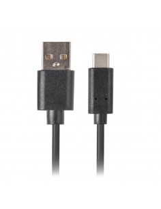 Cable usb tipo c a usb 2.0 tipo a lanberg 3m - macho - macho - negro