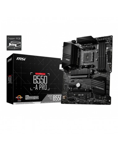 Placa base msi amd b550 - a pro am4 - atx - ddr4 x4 - max 128gb - 3200 mhz - hdmi - display port