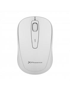 Phoenix m250 ratón inalámbrico 2.4 ghz receptor usb hasta 1600 dpi compatible con pc mac portátil color blanco
