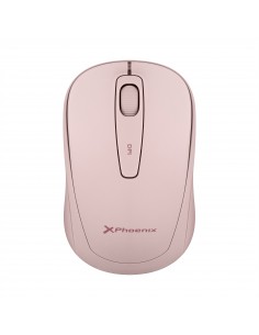 Phoenix m250 ratón inalámbrico 2.4 ghz receptor usb hasta 1600 dpi compatible con pc mac portátil color rosa