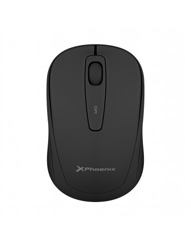 Phoenix m250 ratón inalámbrico 2.4 ghz receptor usb hasta 1600 dpi compatible con pc mac portátil color negro
