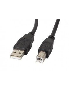 Cable impresora lanberg usb a - usb b macho - macho negro 0.5 m