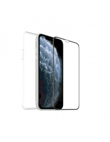 Funda muvit recycletek para apple iphone se - 8 - 7 transparente + protector cristal templado marco negro