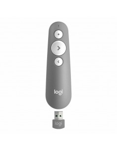 Mando wireless inalambrico logitech r500s para presentaciones - bluetooth - gris medio