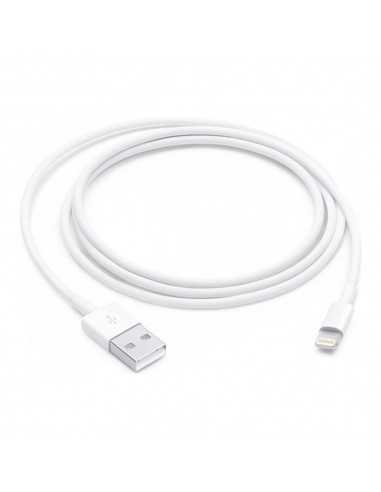 Cable lightning a usb tipo a apple 1m - macho - macho - blanco