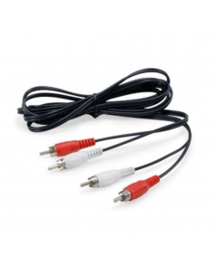 Cable 2x rca equip 2.5m - macho - macho - negro