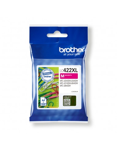 Cartucho tinta brother lc422xlm magenta 1500 paginas