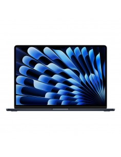 Portatil apple macbook air 15 midnight chip m3 8c 16gb ssd 256gb 15.3 pulgadas