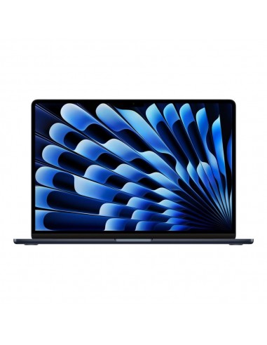 Portatil apple macbook air 15 midnight chip m3 8c 16gb ssd 256gb 15.3 pulgadas